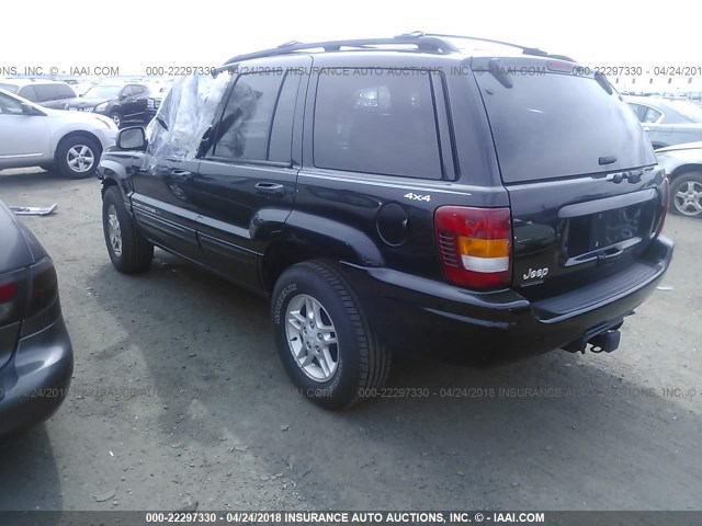 1J4GW58N7YC176736 - 2000 JEEP GRAND CHEROKEE LIMITED BLACK photo 3