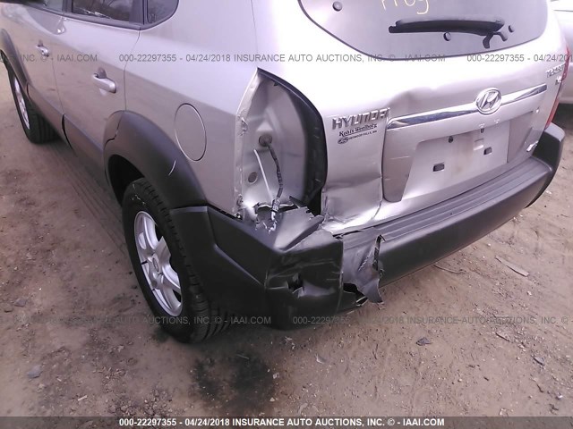 KM8JN72D85U124544 - 2005 HYUNDAI TUCSON GLS/LX SILVER photo 6