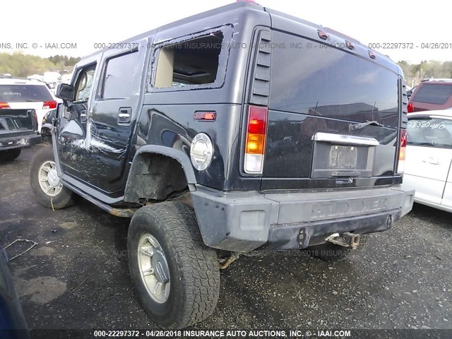 5GRGN23U43H134167 - 2003 HUMMER H2 BLACK photo 3