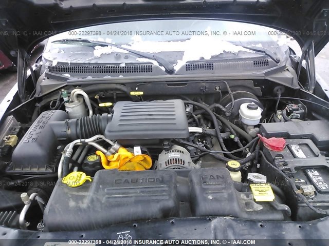 1B7HG2AN81S338031 - 2001 DODGE DAKOTA QUAD BLACK photo 10