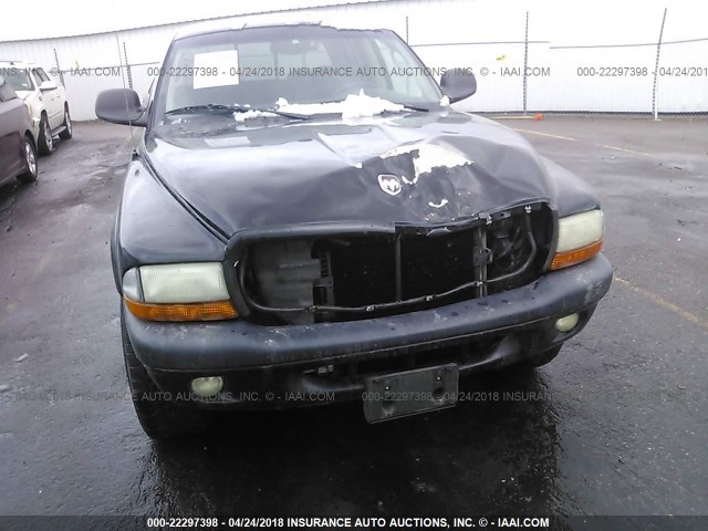 1B7HG2AN81S338031 - 2001 DODGE DAKOTA QUAD BLACK photo 6