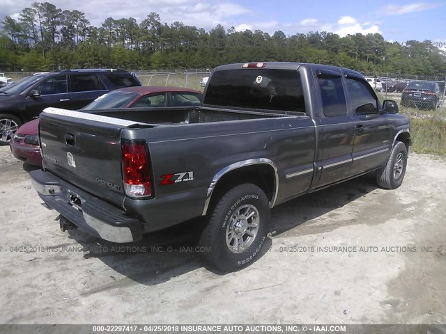 2GCEK19T221233355 - 2002 CHEVROLET SILVERADO K1500 GRAY photo 4