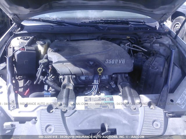 2G1WT58K869435411 - 2006 CHEVROLET IMPALA LT SILVER photo 10