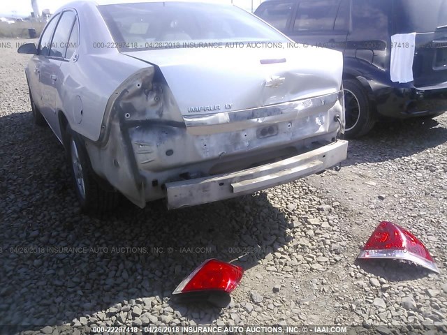 2G1WT58K869435411 - 2006 CHEVROLET IMPALA LT SILVER photo 6