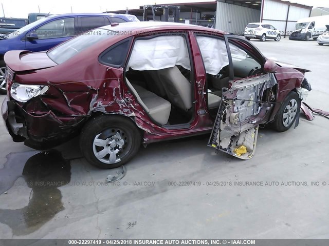 KMHDU46D68U495294 - 2008 HYUNDAI ELANTRA GLS/SE/LIMITED RED photo 6