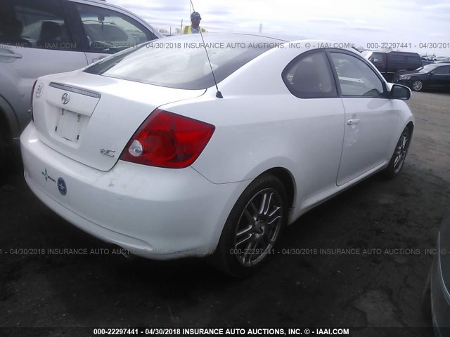 JTKDE167460106448 - 2006 TOYOTA SCION TC WHITE photo 4