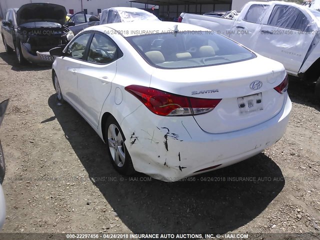 5NPDH4AE2DH374601 - 2013 HYUNDAI ELANTRA GLS/LIMITED WHITE photo 3