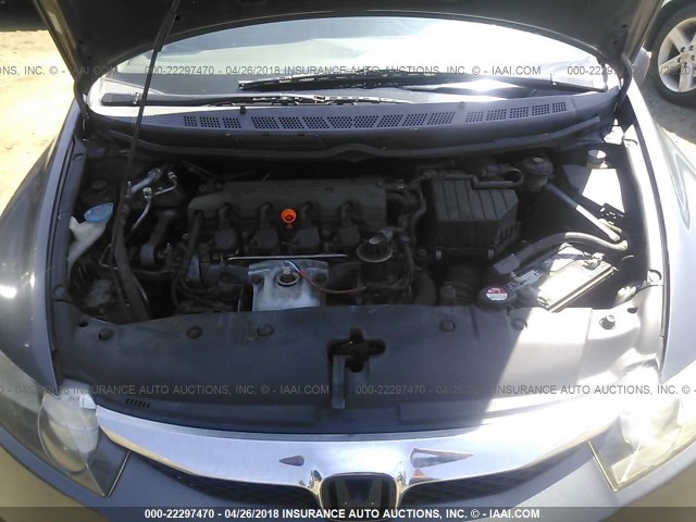 2HGFA15999H504044 - 2009 HONDA CIVIC EXL ნაცრისფერი ფოტო 10