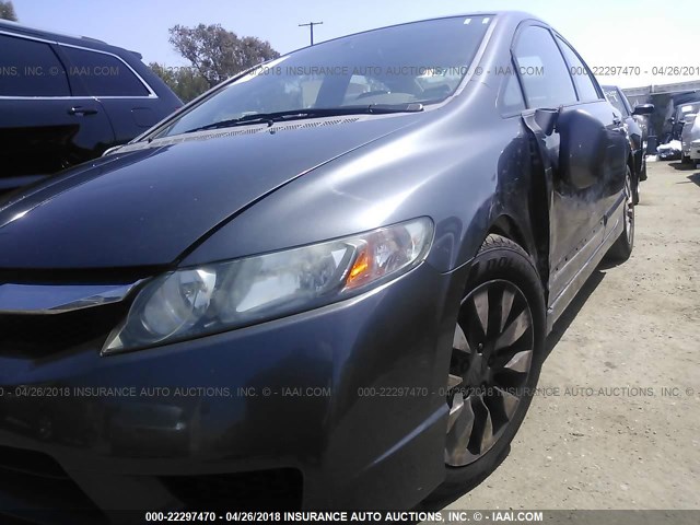 2HGFA15999H504044 - 2009 HONDA CIVIC EXL ნაცრისფერი ფოტო 6