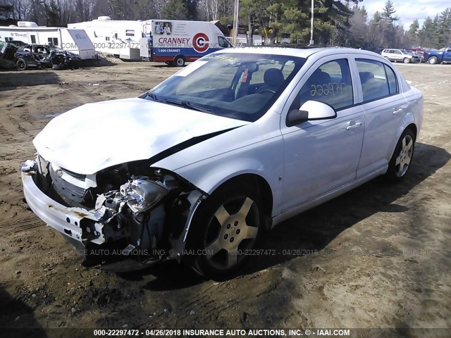 1G1AM58B387275577 - 2008 CHEVROLET COBALT SPORT WHITE photo 2