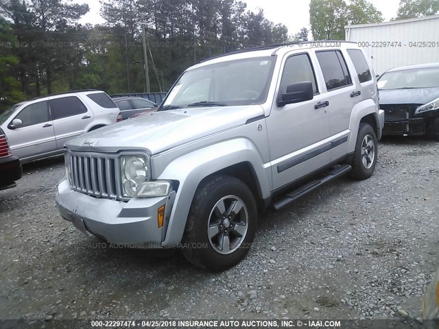 1J8GN28K48W172308 - 2008 JEEP LIBERTY SPORT SILVER photo 2