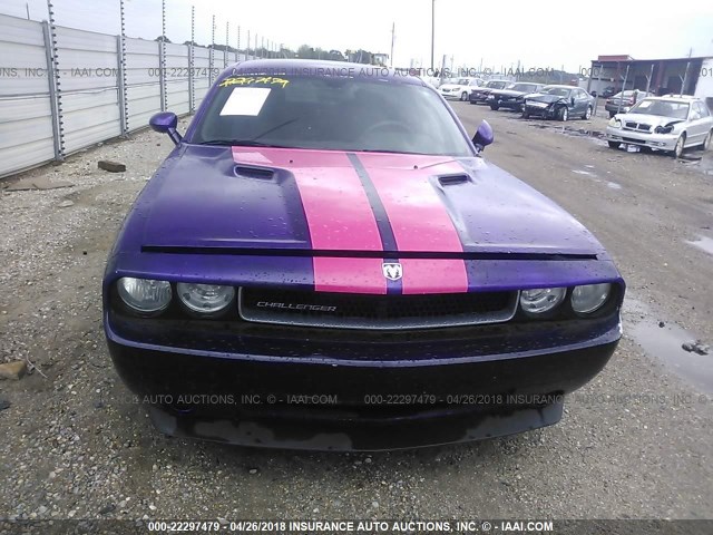 2B3CJ4DV0AH322496 - 2010 DODGE CHALLENGER SE PURPLE photo 6