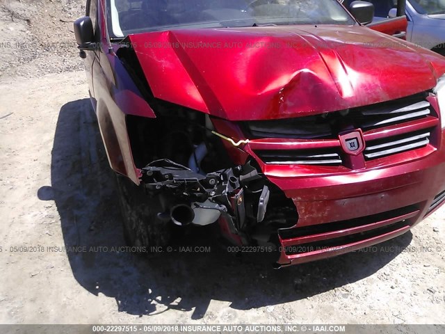 1D8HN44HX8B131935 - 2008 DODGE GRAND CARAVAN SE RED photo 6