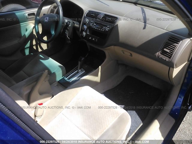 1HGES16345L026311 - 2005 HONDA CIVIC DX VP Mavi foto 5