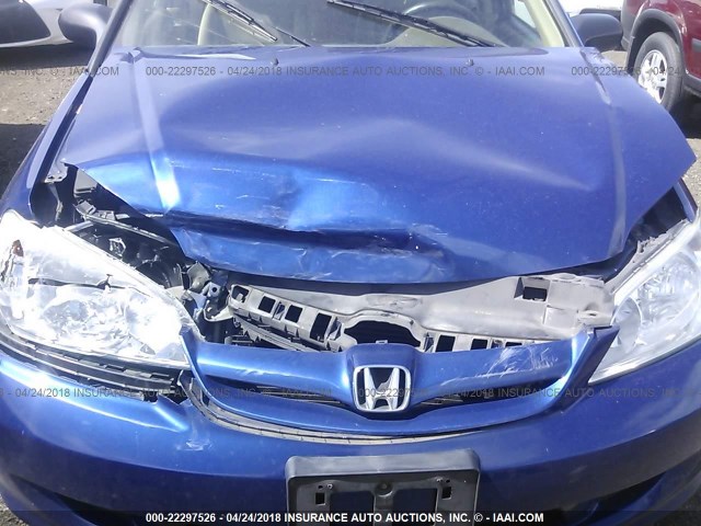 1HGES16345L026311 - 2005 HONDA CIVIC DX VP Mavi foto 6