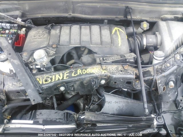 1GKKVRED3BJ374422 - 2011 GMC ACADIA SLT-1 Чорний фото 10