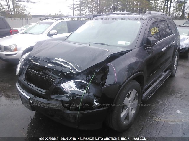 1GKKVRED3BJ374422 - 2011 GMC ACADIA SLT-1 Чорний фото 2