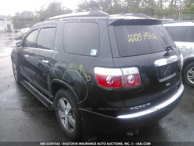 1GKKVRED3BJ374422 - 2011 GMC ACADIA SLT-1 Чорний фото 3