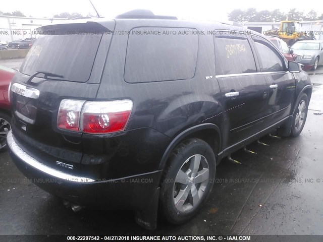 1GKKVRED3BJ374422 - 2011 GMC ACADIA SLT-1 Чорний фото 4
