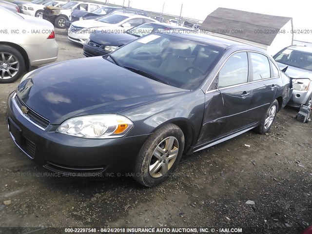 2G1WA5EN9A1241756 - 2010 CHEVROLET IMPALA LS GRAY photo 2