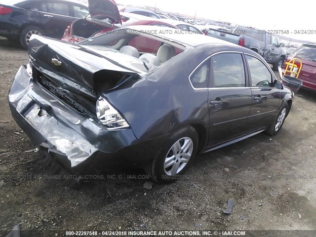 2G1WA5EN9A1241756 - 2010 CHEVROLET IMPALA LS GRAY photo 4