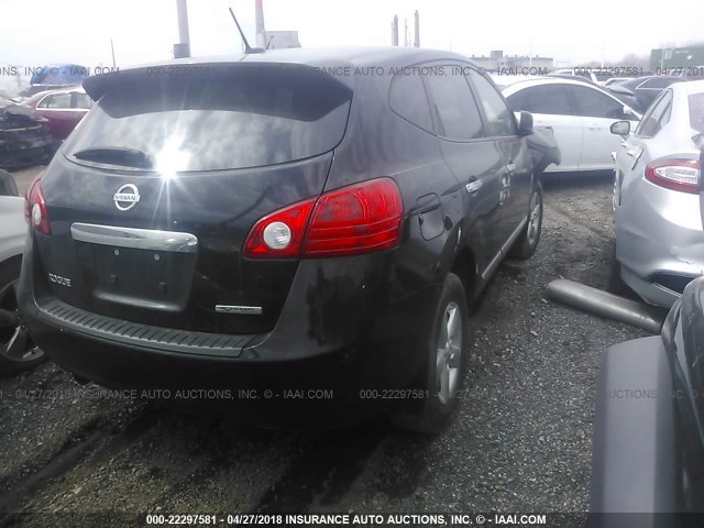 JN8AS5MT9DW512797 - 2013 NISSAN ROGUE S/SV BLACK photo 4