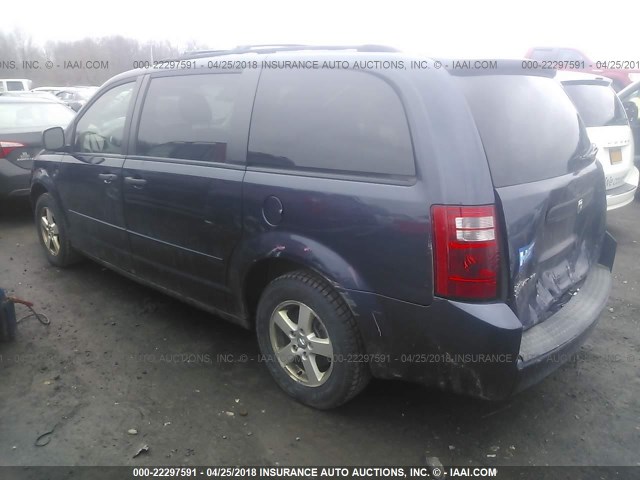 2D8HN44H08R797509 - 2008 DODGE GRAND CARAVAN SE Dark Blue photo 3