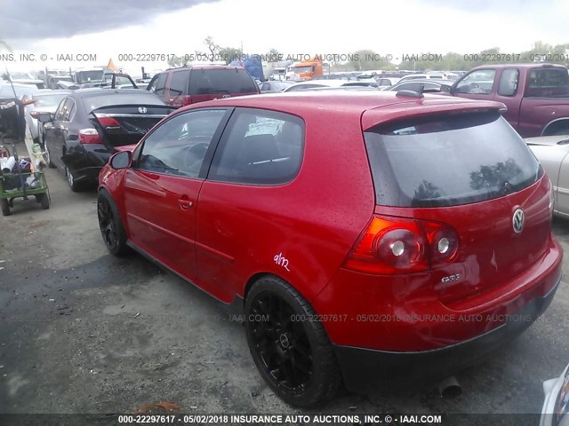 WVWFV71K36W074104 - 2006 VOLKSWAGEN NEW GTI RED photo 3