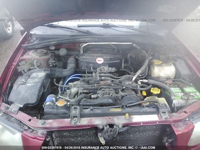 JF1SG65613H708340 - 2003 SUBARU FORESTER 2.5XS მუქწითელი ფოტო 10