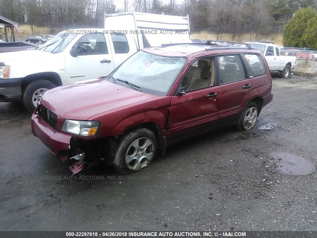 JF1SG65613H708340 - 2003 SUBARU FORESTER 2.5XS მუქწითელი ფოტო 2