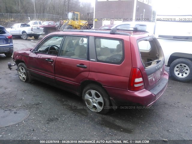 JF1SG65613H708340 - 2003 SUBARU FORESTER 2.5XS მუქწითელი ფოტო 3