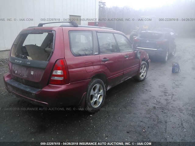 JF1SG65613H708340 - 2003 SUBARU FORESTER 2.5XS მუქწითელი ფოტო 4