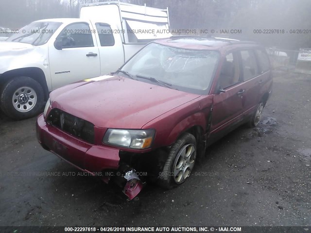 JF1SG65613H708340 - 2003 SUBARU FORESTER 2.5XS მუქწითელი ფოტო 6