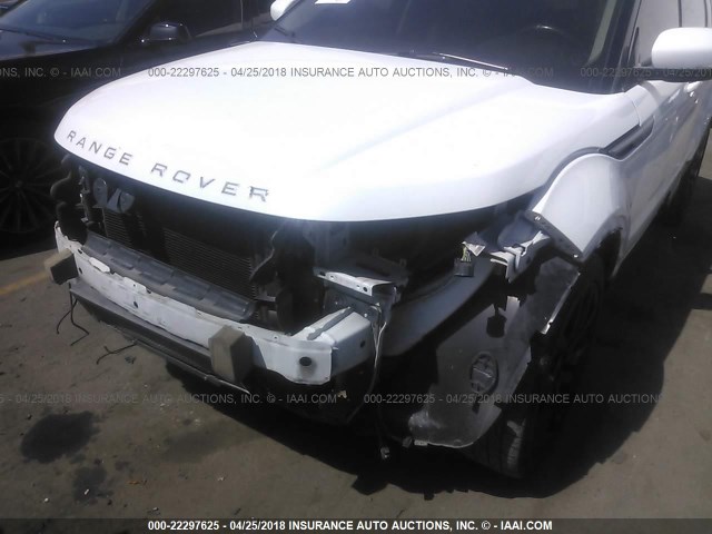 SALVP2BG7CH632189 - 2012 LAND ROVER RANGE ROVER EVOQU PURE PLUS WHITE photo 6