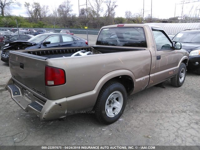 1GCCS1445VK203696 - 1997 CHEVROLET S TRUCK S10 TAN photo 4