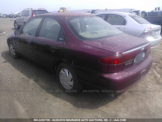 1FAFP6636WK304785 - 1998 FORD CONTOUR LX/SPORT/SE MAROON photo 3