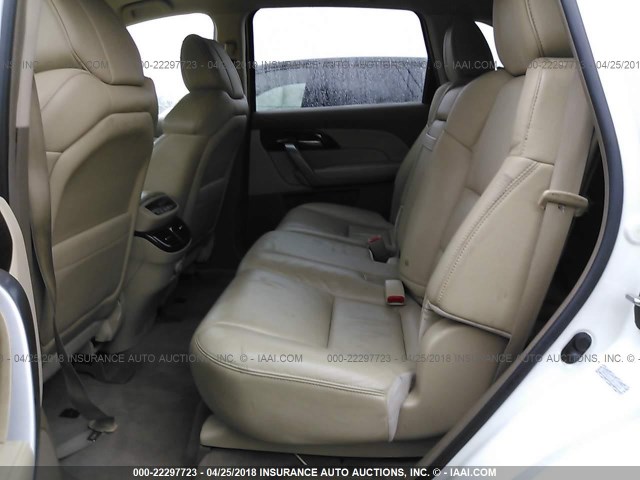 2HNYD2H62AH506674 - 2010 ACURA MDX TECHNOLOGY WHITE photo 8