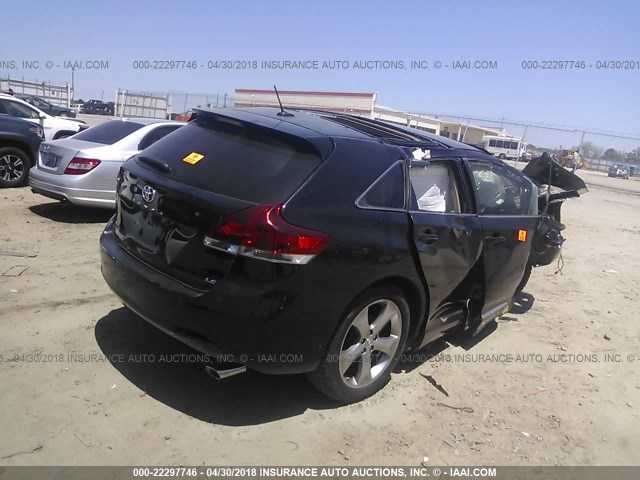 4T3ZK3BB1DU054944 - 2013 TOYOTA VENZA LE/XLE/LIMITED BLACK photo 4