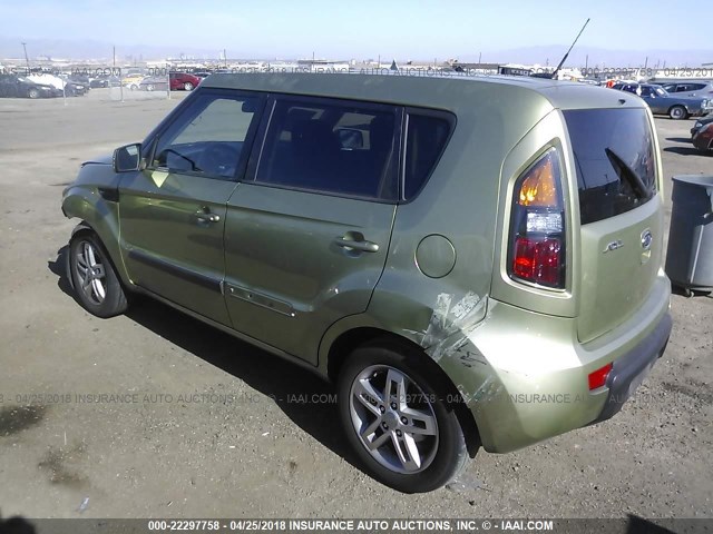 KNDJT2A2XB7259970 - 2011 KIA SOUL +/!/SPORT GREEN photo 3