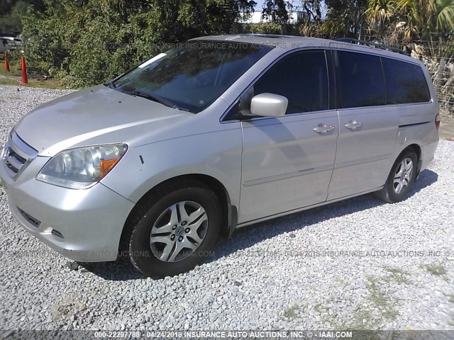 5FNRL38787B120013 - 2007 HONDA ODYSSEY EXL SILVER photo 2