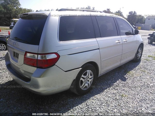 5FNRL38787B120013 - 2007 HONDA ODYSSEY EXL ვერცხლისფერი ფოტო 4