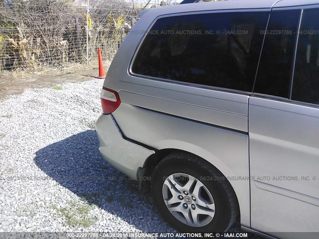 5FNRL38787B120013 - 2007 HONDA ODYSSEY EXL SILVER photo 6