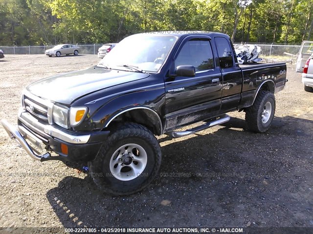 4TAWN72N8XZ440482 - 1999 TOYOTA TACOMA XTRACAB BLACK photo 2