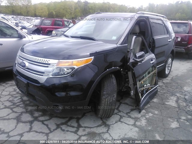 1FMHK8D87CGA23312 - 2012 FORD EXPLORER XLT BLACK photo 2