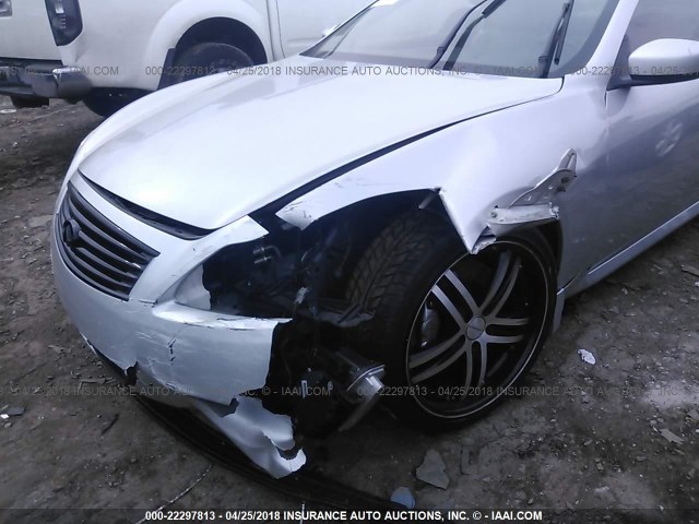 JNKCV64E88M127265 - 2008 INFINITI G37 JOURNEY/SPORT SILVER photo 6