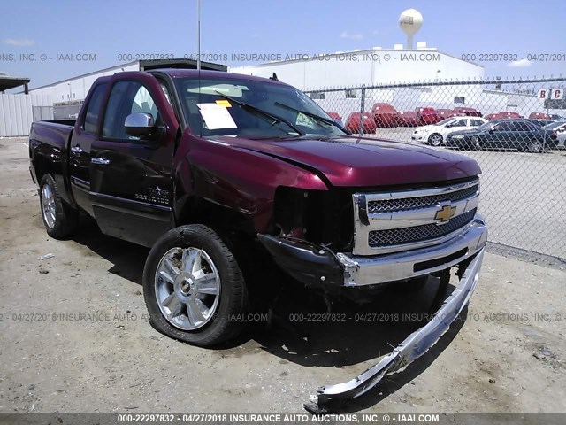 3GCPCSE03DG375411 - 2013 CHEVROLET SILVERADO C1500 LT MAROON photo 1