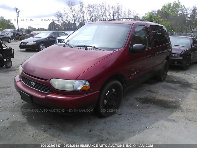 4N2XN11T2XD824239 - 1999 NISSAN QUEST SE/GLE/GXE RED photo 2