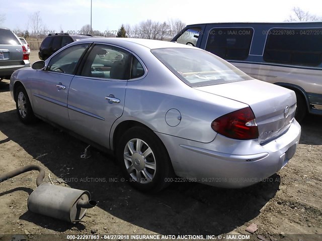 2G4WC532651296581 - 2005 BUICK LACROSSE CX SILVER photo 3