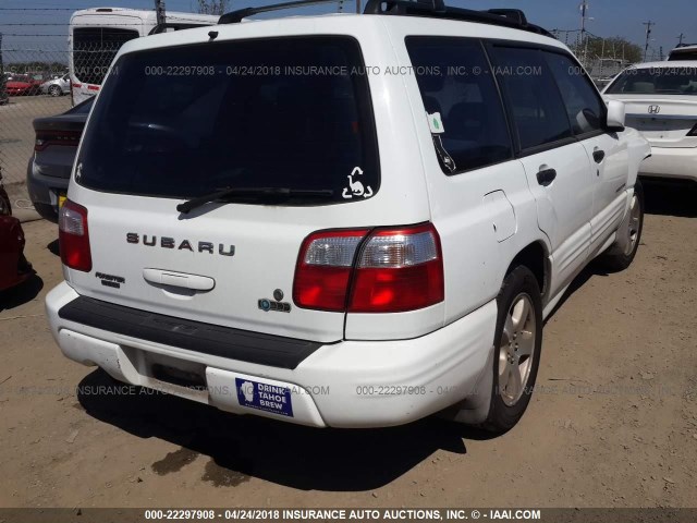 JF1SF65691G721990 - 2001 SUBARU FORESTER S WHITE photo 4