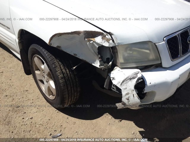 JF1SF65691G721990 - 2001 SUBARU FORESTER S 白色 照片 6